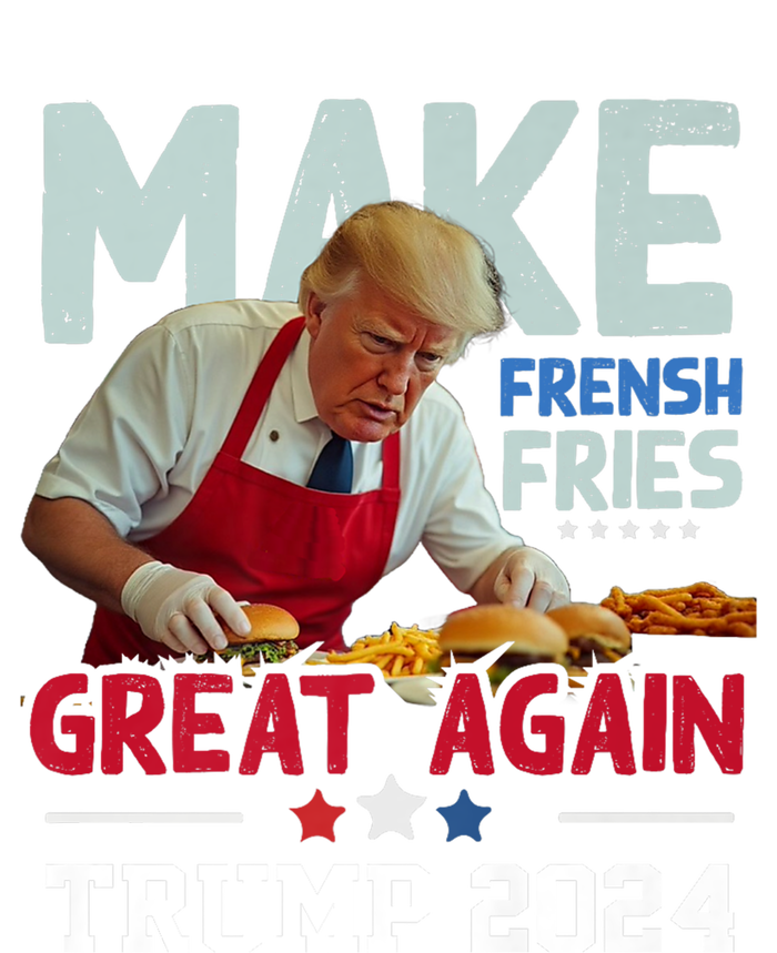 Trump Make Fries Great Again 2024 Funny Meme Trump Gift Metallic Star Ornament