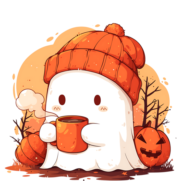 Cute Ghost Ing Autumn Pumpkin Season Coffee Lovers Great Gift Kids Tie-Dye T-Shirt