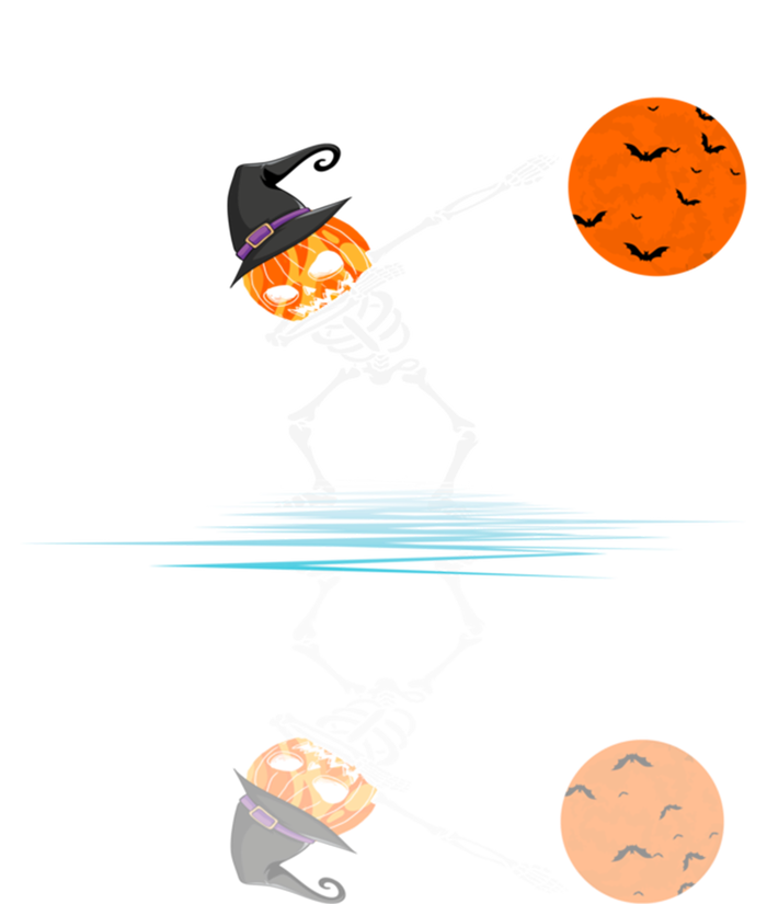 Dabbing Halloween Skeleton Scary Pumpkin Funny Gift Poster