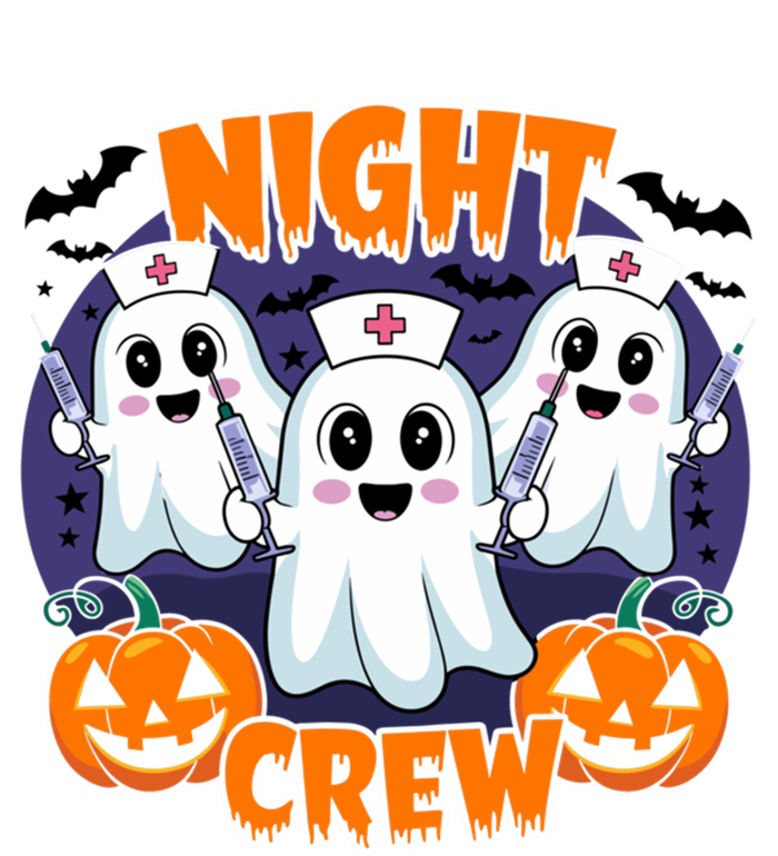 Cute Ghost Nurse Night Shift Crew Medical Humor Halloween Gift Women's V-Neck T-Shirt