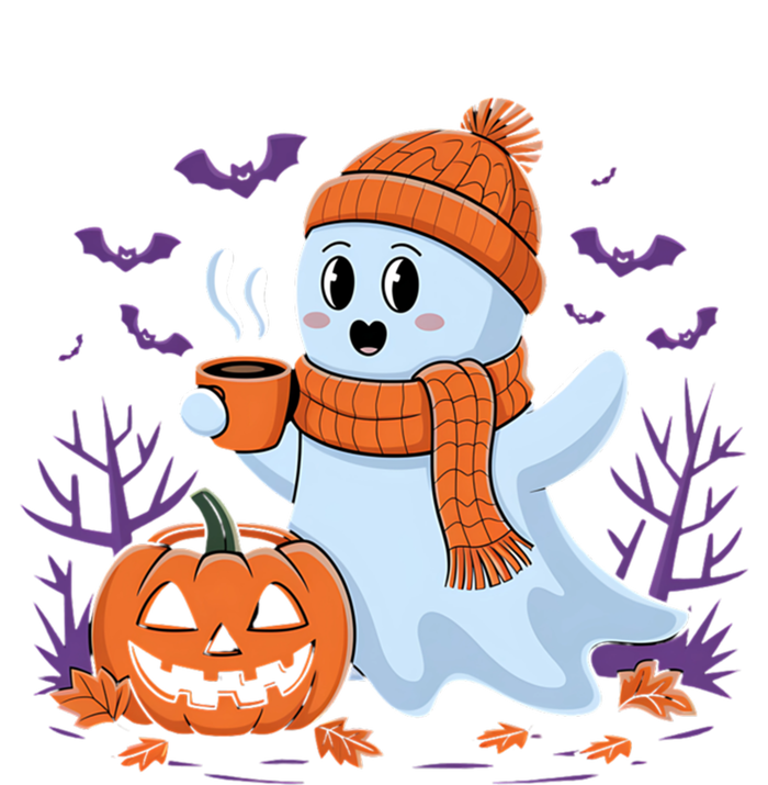 Cute Pumpkin Ghost Ing Coffee Halloween Ghost Fall Fans Gift T-Shirt