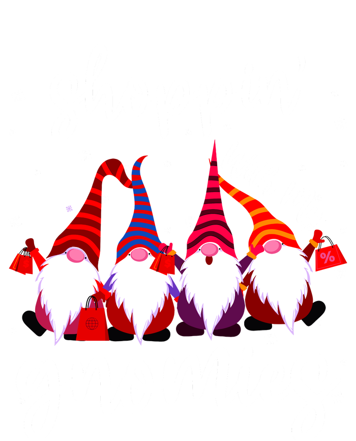 Shopping With My Gnomies Cute Xmas Gnomes Lover Christmas V-Neck T-Shirt