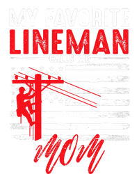 My Favorite Lineman Calls Me Mom Funny American Flag Lineman PosiCharge Competitor Tank