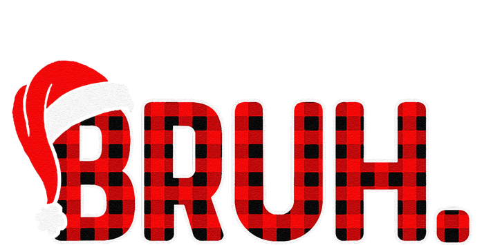 Bruh Funny Christmas Plaid Xmas Pajamas Gift Kids Hoodie