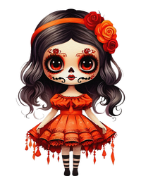 Dia De Los Muertos La Catrina Cute Skeleton Mexican Girl Gift T-Shirt