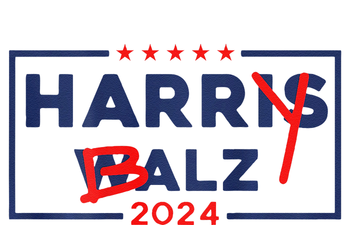 Funny Harris Walz 24 Harry Balz 2024 Meme Democratic On Back Gift Tall Hoodie