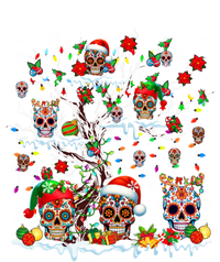 Colorful Mexican Floral Skulls On Christmas Tree Family Sweatshirt