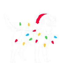 Santa Labrador Retriever Funny Christmas Lights Dog Lover Gift T-Shirt