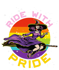 Lgbtq Gay Lesbian Rainbow Ride With Pride Witch Halloween T-Shirt