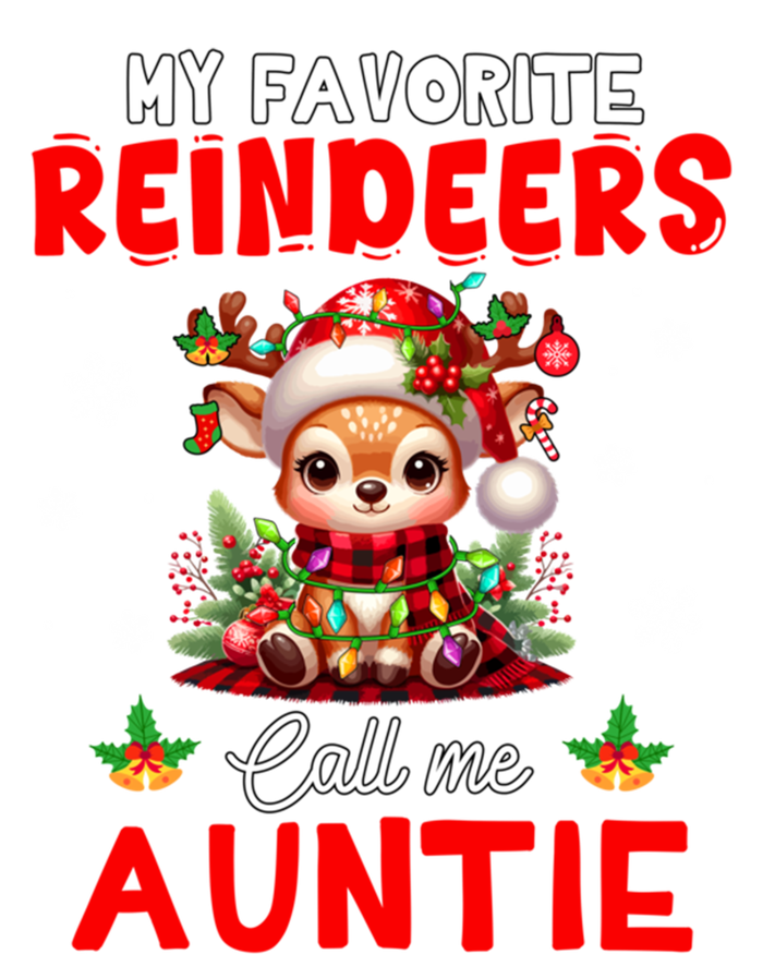 My Favorite Reindeers Call Me Auntie Xmas Colorful Family Women's V-Neck T-Shirt