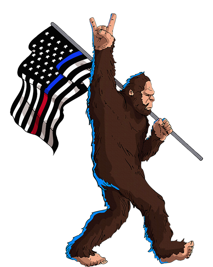 Police Fire First Responder Flag For Bigfoot Rock And Roll Zip Tote Bag