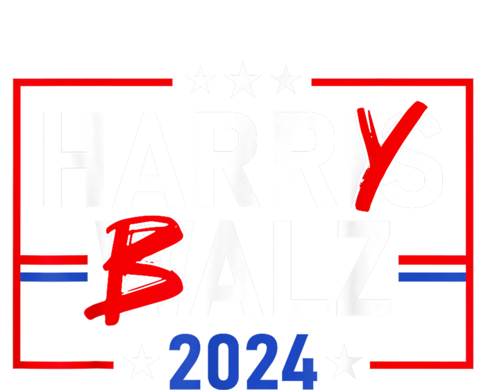 Funny Harris Walz 24 Harry Balz 2024 Meme Democratics Vote 7-Panel Snapback Hat