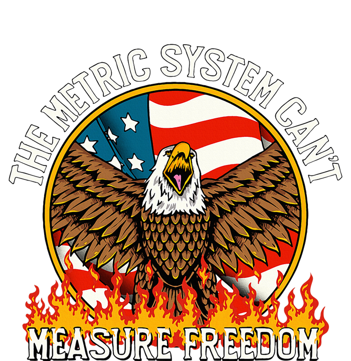 The Metric System CanT Measure Freedom Eagle Usa Flag Meme Full Zip Hoodie