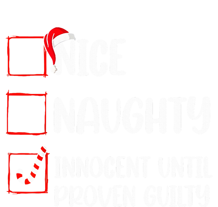 Nice Naughty Innocent Until Proven Guilty Christmas List Tote Bag