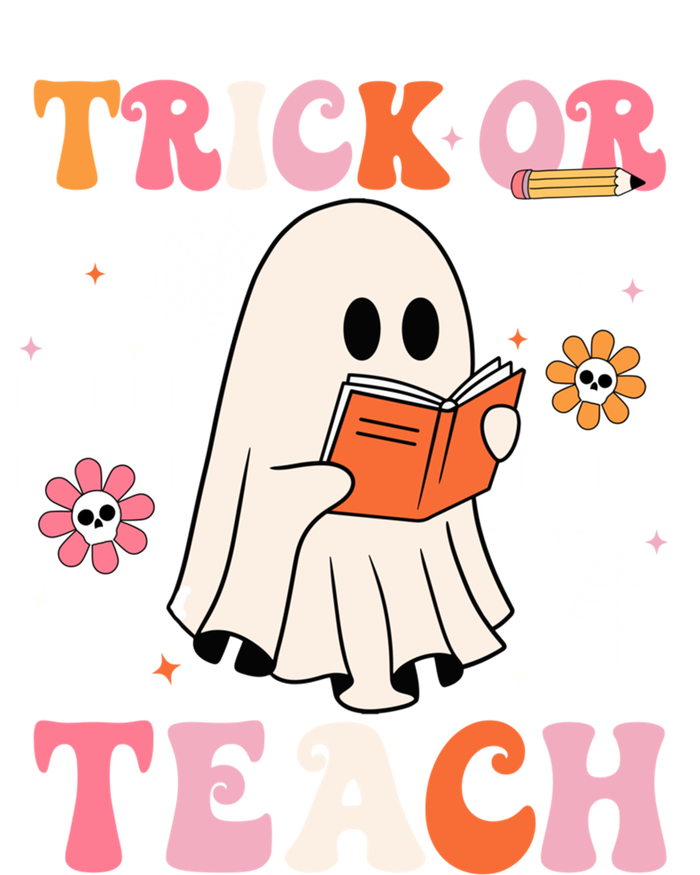 Groovy Teacher Halloween Retro Trick Or Teach Floral Ghost Cool Gift Tie Dye Hoodie