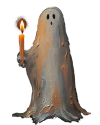 Halloween Ghost Holding Candle Spooky Gift T-Shirt