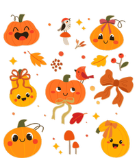 Cute Autumn Fall Pumpkins Ribbons Bows Tall Sweatshirt