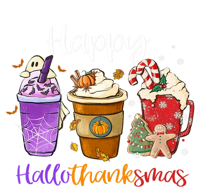 Happy Hallothanksmas Coffee Latte Halloween Thanksgiving Meaningful Gift T-Shirt