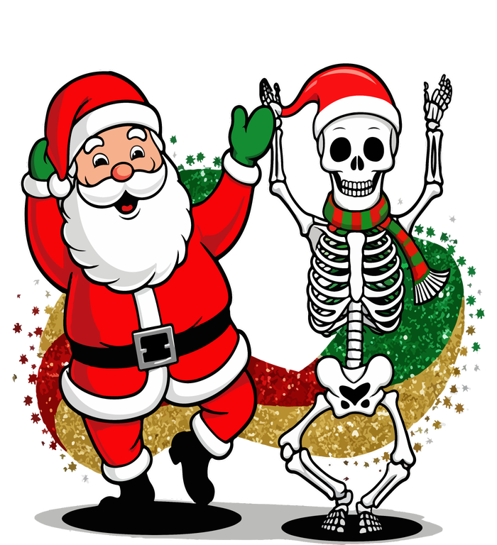 Santa Claus & Skeleton Christmas T-Shirt