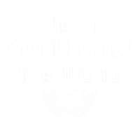 I Want A Goth To Abuse Me Retro Skeleton Hand Heart Funny Gift Striped Beanie with Solid Band