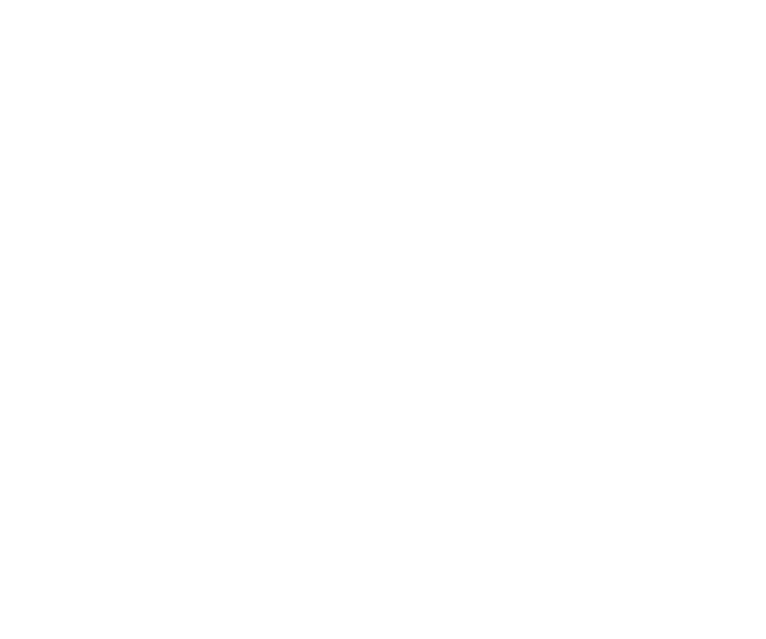 I Want A Goth To Abuse Me Retro Skeleton Hand Heart Funny Gift Striped Beanie with Solid Band