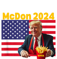 Mcdon 2024 Funny Donald Trump French Fry Cooking Fries Pom Pom 12in Knit Beanie