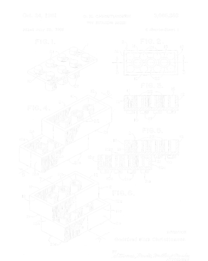 Toy Building Brick Patent T-Shirt