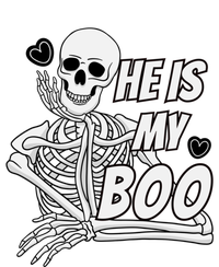 Matching Halloween Pajama Couples HeS My Boo Skull Gift Full Zip Hoodie