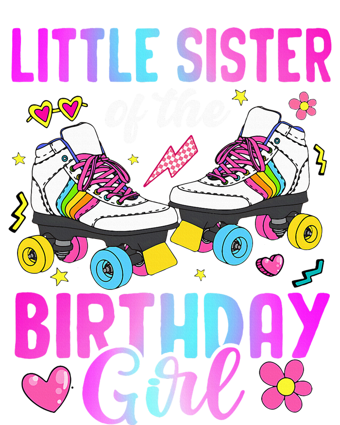 Little Sister Of The Birthday Girl Rolling Skate Bday Family Full Zip Hoodie