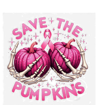 Skeleton Halloween Save The Pumpkins Breast Cancer Awareness Gift T-Shirt