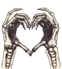 Skeleton Hands Heart Love Halloween Costume Spooky Scary Gift Kids T-Shirt