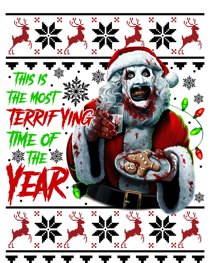 This Is The Most Terrifying Time Of The Year Art The Clown Santa Christmas Men's Origin Performance Pique Polo