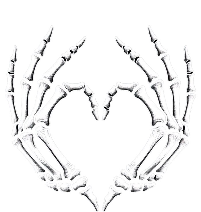 Skeleton Hands Heart Sign Retro Halloween Costume Gift T-Shirt