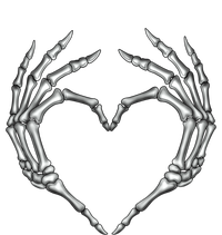 Skeleton Hands Heart Sign Retro Halloween Costume Gift Toddler T-Shirt