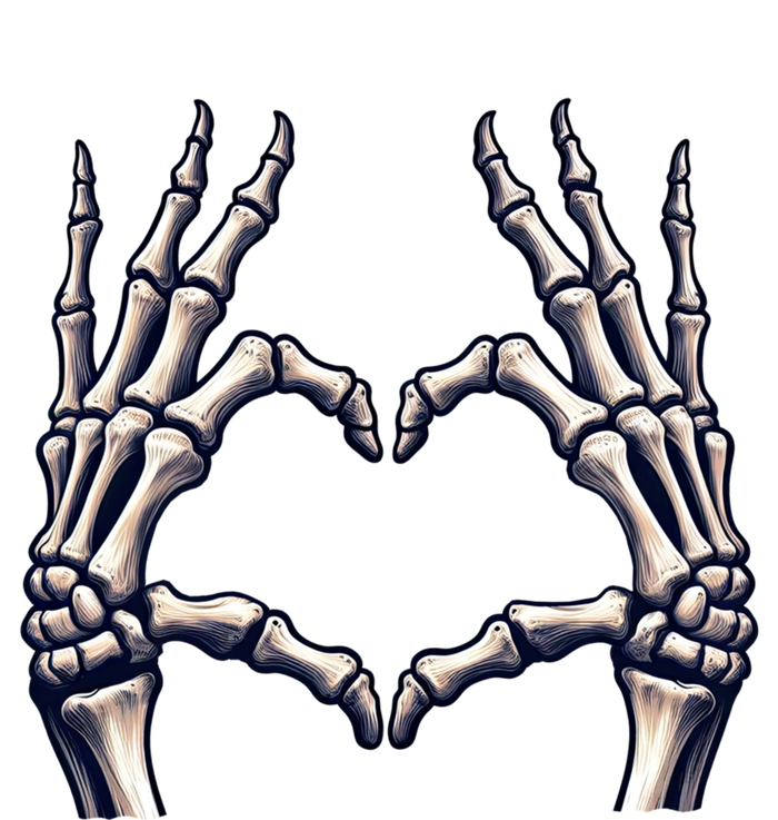 Skeleton Hands Heart Sign Scary Halloween Gift T-Shirt