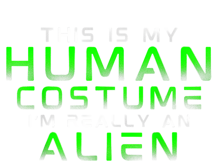 Distressed This Is My Human Costume IM Really An Alien Pom Pom 12in Knit Beanie