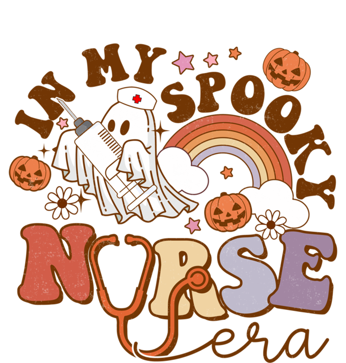 Spooky Nicu Nurse Halloween Ghost In My Spooky Nurse Era Cute Gift Pom Pom 12in Knit Beanie