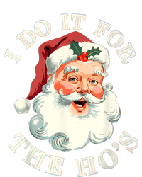 I Do It For The Hos Funny Inappropriate Christmas Santa Face Coaster