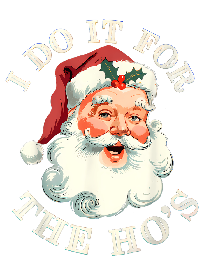 I Do It For The Hos Funny Inappropriate Christmas Santa Face Coaster