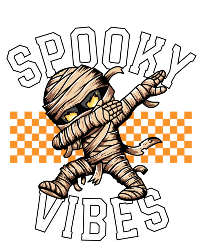 Spooky Vibes Dabbing Mummy Dab Dance Squad Halloween Funny Gift Women's Long Sleeve Flannel Pajama Set 