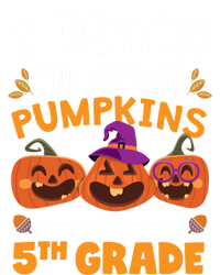 Teacher Halloween 5th Grade Teacher Cutest Pumpkins In Patch Cool Gift Women's Flannel Pajama Set