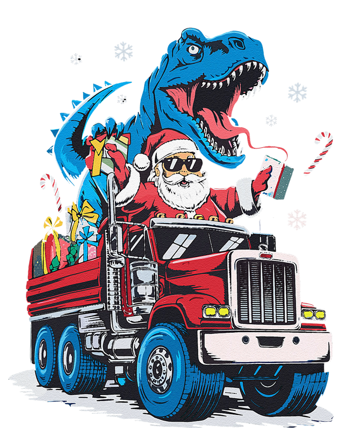 Christmas Family Matching Santa Truck Dinosaur T-Shirt