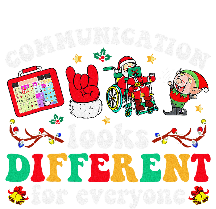 Communication Looks Different For Everyone Slp Christmas USA-Made Doggie Bandana