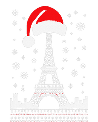 Eiffel Tower Santa Hat Funny Vintage Paris Ugly Christmas T-Shirt