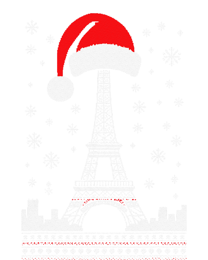 Eiffel Tower Santa Hat Funny Vintage Paris Ugly Christmas T-Shirt