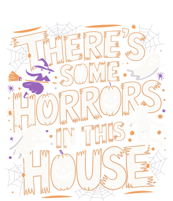 ThereS Some Horrors In This House Funny Halloween Cute Gift Women's V-Neck T-Shirt