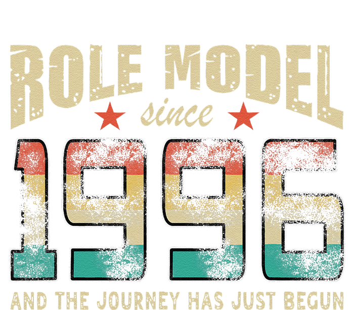 Role Model Born 1996 And The Journey Has Just Begun Birthday Women's Knotted Racerback Tank