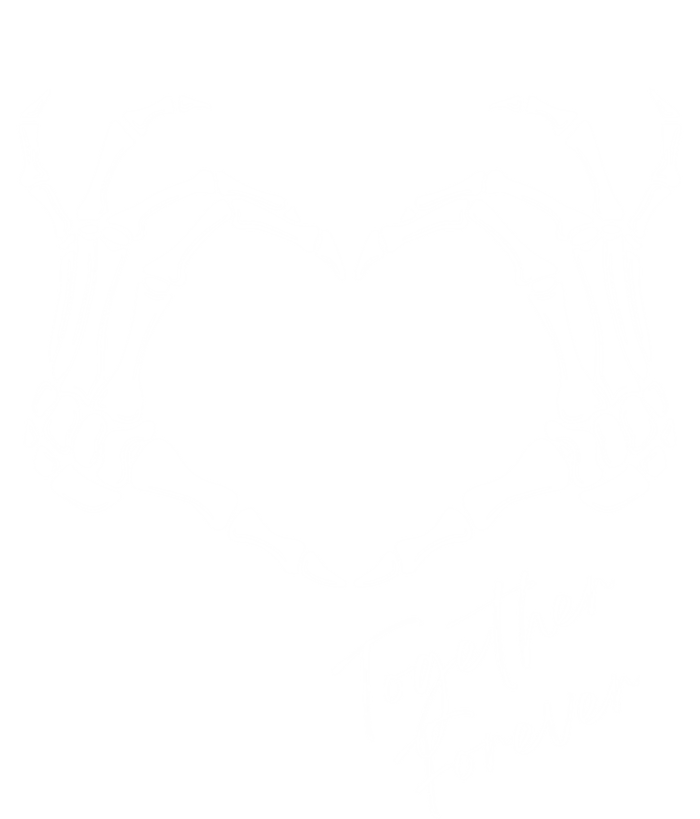 Together Forever Skeleton Heart Hands Gift Ladies Long Sleeve Shirt