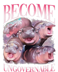 Become Ungovernable Moo Deng Funny Baby Hippo Flat Bill Trucker Hat