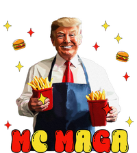 Funny Trump Mc Maga Fries Fast Food Mesh Reversible Basketball Jersey Tank